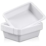 Kingdder Polypropylene Containment Tray 16''x11''x3.5'' Multi-Purpose Lab Tray Temperature Resistant Spill Containment Lab Tool Stackable for Sterilizing and Drying Laboratory Applications