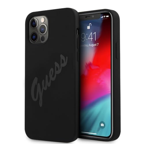 Guess hardcase Script Vintage Coque de Protection pour GUHCP12LLSVSBK iPhone 12 Pro Max 6,7" Noir