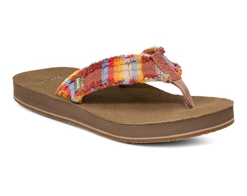 Image of Sanuk Mens Fraid Not | Flip Flops for Men | Mens Sandals | Beach Sandals | Supportive & Lightweight | Comfort Footbed