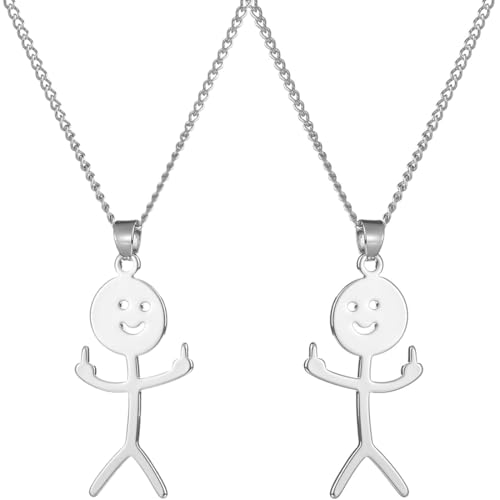 EAVUYIS 2 Piezas Collar De Dedo De Plata Sonriente, Collar De