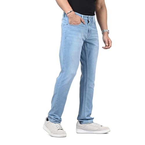 Image of WROGN Men's Slim Fit Jeans | Cotton Stretch | Solid | Casual Denim