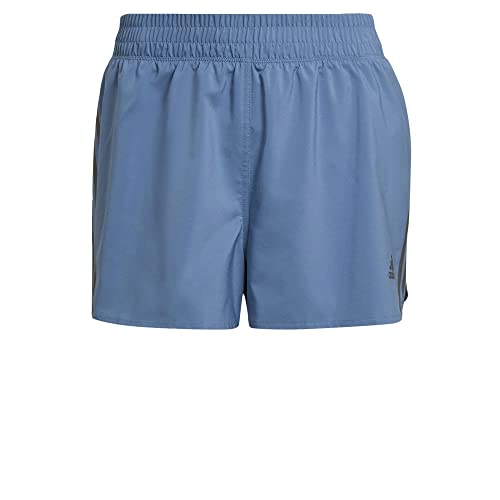 Short de running respirant avec 3 bandes latérales confort large bleu