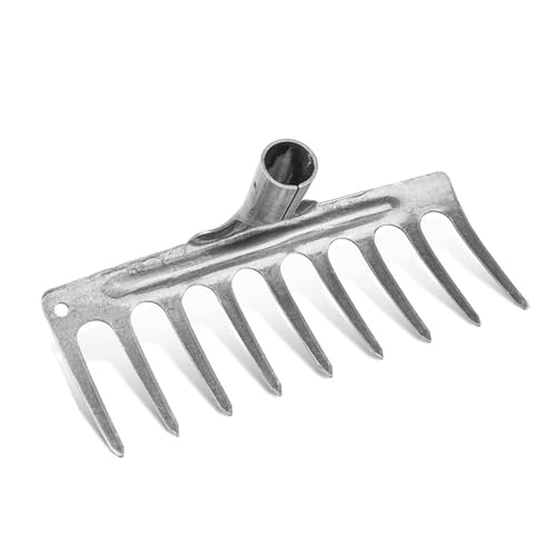 Rastrillos de acero al manganeso con 11/9 dientes, rastrillos de jardín resistentes adecuados para jardineros domésticos y agricultores profesionales por igual