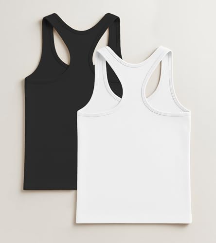 Image of Kurve Premium Girls Seamless Supersoft Wide Strap Comfortable Racerback Tank (Made with Love in The USA)