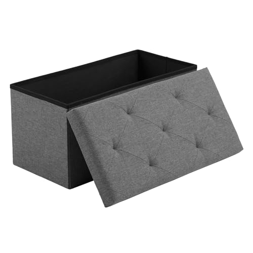 Sweetcrispy 30 Inches Folding Storage Ottoman Bench,...