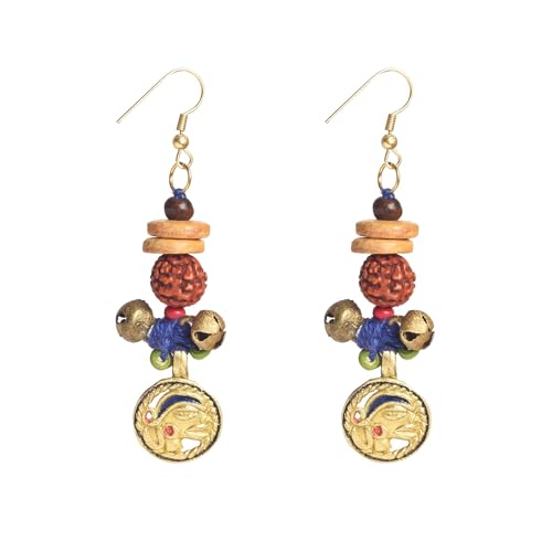 Image of Royal Queen & Empress Handcrafted Tribal Dhokra Earrings Collection for Women - Statement Ethnic Designs in Multiple Colours
