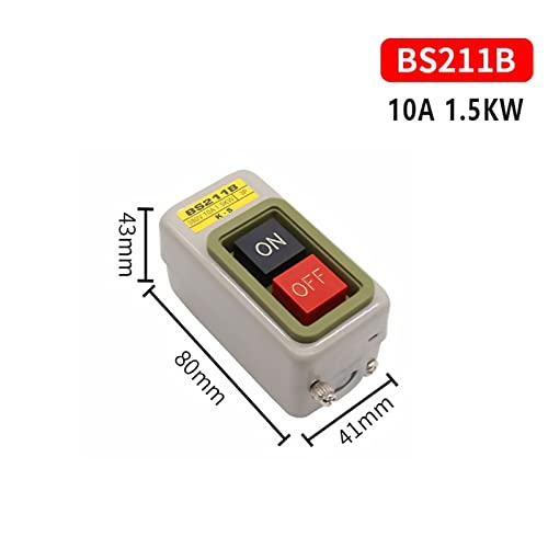 Interrupteur à pression BS211B de commande de puissance pour moteur triphasé 1,5 kW