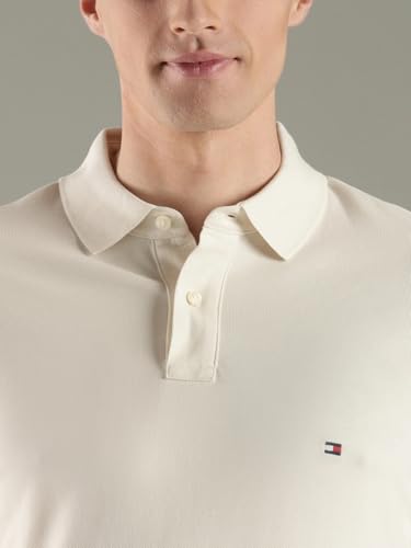 Image of Tommy Hilfiger Solid Regular fit Cotton Polo t-Shirt