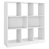 【Hochwertiges Material】 Homfa Bücherregal besteht aus umweltfreundlicher und sicherer Spanplatte, die langlebig und geruchlos ist. Seine Oberfläche ohne Grate ist leicht zu reinigen.