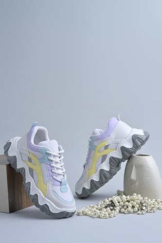 Image of JM LOOKS Women's Chunky Mesh Sneakers Casual Shoes Sporty, Stylish, and Built for All-Day Comfort
