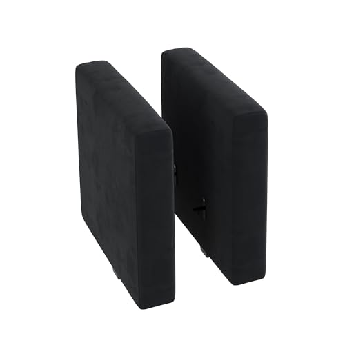 HONBAY Armrest Backrest Module for Velvet Modular Sectional Sofa, Pair of Armrests Backrests, Black