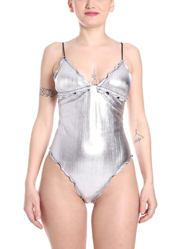 Costume Donna Argentato F21-3011ag à effet galbant et tissu réfléchissant haute qualité