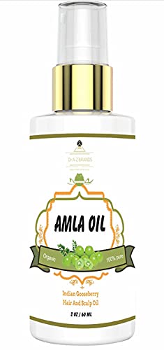 Amla Hair Oil - Indian Gooseberry Hair Oil , 100% Pure Organic Amla Fruit oil Hair & Scalp Oil, Pure Alma Oil Virgin, Unrefined, Cold Pressed, Hair Growth Revitalize Hair Therapeutic Grade As Slice Of Nature Amla Oil Hair Growth Oil