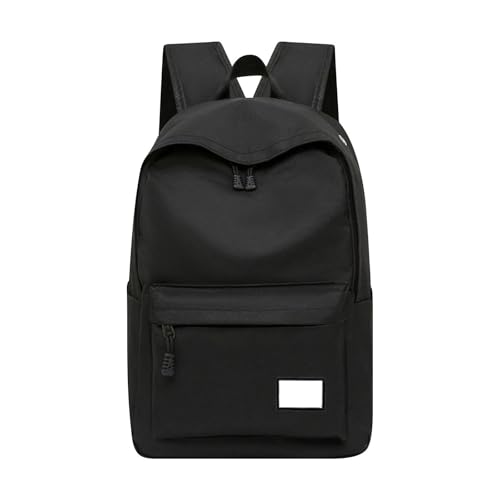 Zaini da viaggio da uomo, computer portatile, zaino per donne, uomini, borsa per libri con scomparto per computer, borsa leggera per libri per studenti e ragazze, Nero , taglia unica