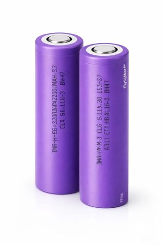 Image of Flysmart High Capacity Hongli Lithium Ion 1200mAH Rechargeable Original Power Ultra Boost High Capacity Cell Batteries, LED, Bluetooth Speaker, Laptops, Power Bank & Torch, Flat Top, 3.7V (Pack of 2)