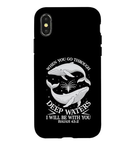 Deep Waters Isaiah 43 �N���X�`���� �N�[�� �M�� �����̈�� �X�}�z�P�[�X iPhone X/XS �p