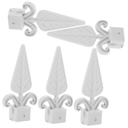 Gatuida 10stücke Teiliges Weiß Zaunzubehör Mit Spitzem Design Wetterbeständig Und Langlebig Für Garten Und Bauernhof Als Dekorativer Und Sicherer Gartenzaun-topper