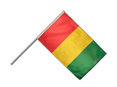 Drapeau Mali sur hampe 60 x 90 cm avec finitions soignées pour protocole