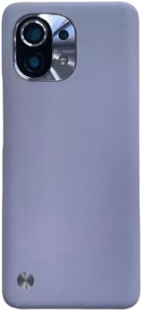 YOOOKOOO Compatible Rear Back Cover for Xiaomi Mi 11– Battery Door Housing Replacement Part (Blue with Lens)