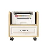 Le support d'imprimante portable et mobile est conçu avec des roues, ce qui le rend léger pour pousser et tirer, et peut être facilement déplacé à n'importe quel endroit souhaité.Lorsqu'il n'est pas utilisé, il peut être glissé directement sous la table pour économiser de l'espace.