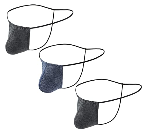Panegy Lot de 3 Homme Strings Sexy G-String Taille Basse Thong Tangas Coton Gay Bulge Pouch Supporter Slips B-3 Pièces-01 Taille L Cover