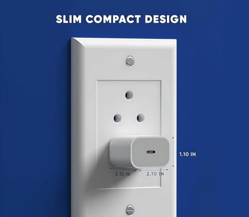 Image of NIZIX 20W PD Charger Adapter & Original Cable Compatible with iPhone 14 /14Plus /14Pro /14Promax 13 /13Pro /13Promax 12 /12Pro /12 /11 /X /Xr Series (White)