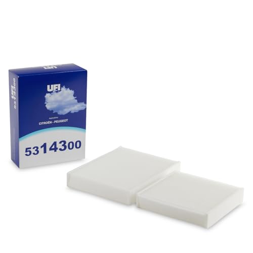 UFI Filters, Filtro de Habitáculo Antipolen 53.143.00, Filtro de Habitáculo de Recambio, Apto para Coches, Apto para Modelos de Citroen, DS Automobiles y Peugeot