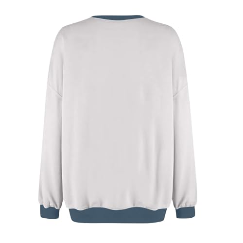 Teen Girls Casual Crewneck Sweatshirts Long Sleeve Color Block Loose Fit Pullover Kids Comfy Soft Fall Trendy Blouse Tops3