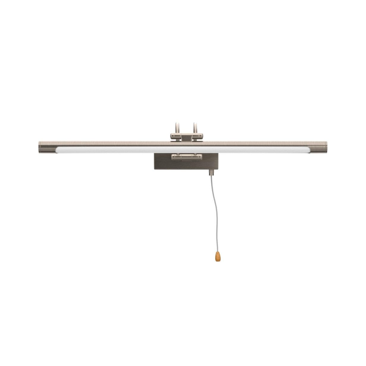 MantoLite LED Lámparas de Pared 12W,Interior Iluminación para cuadros y expositores Con Cabeza de Lámpara Giratoria e Interruptor,Baño Espejo Apliques de Pared 60CM 3000K Luces de Lectura(Níquel)