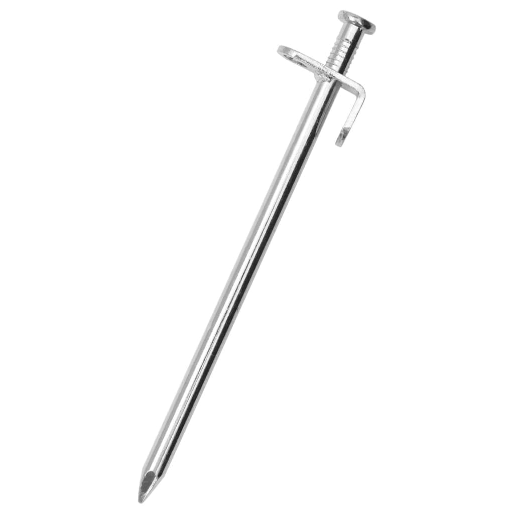 Zeltheringe 24 STK 19,5 cm Verzinkter Stahl | Robust, korrosionsbeständig, scharfe Spitze, Haken und Öse, für Zelte und Pavillons
