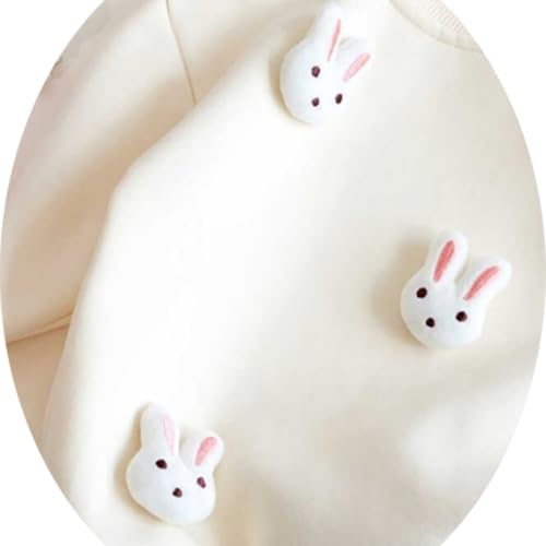 Toddler Kids 3D Bunny Decoration Baby Girls Cute Cartoon Sweatshirt Long Sleeve Crewneck Oversized Pullovers Tops Birthday4