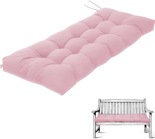 AQIGR Cojines para Bancos de Interior y Exterior, Cojín Blando con Base Antideslizante para Banco de Madera,Asientos de Sofa, Palets, Porche, Jardín, Terraza y Más(Rosa,40x40cm/16x16in)