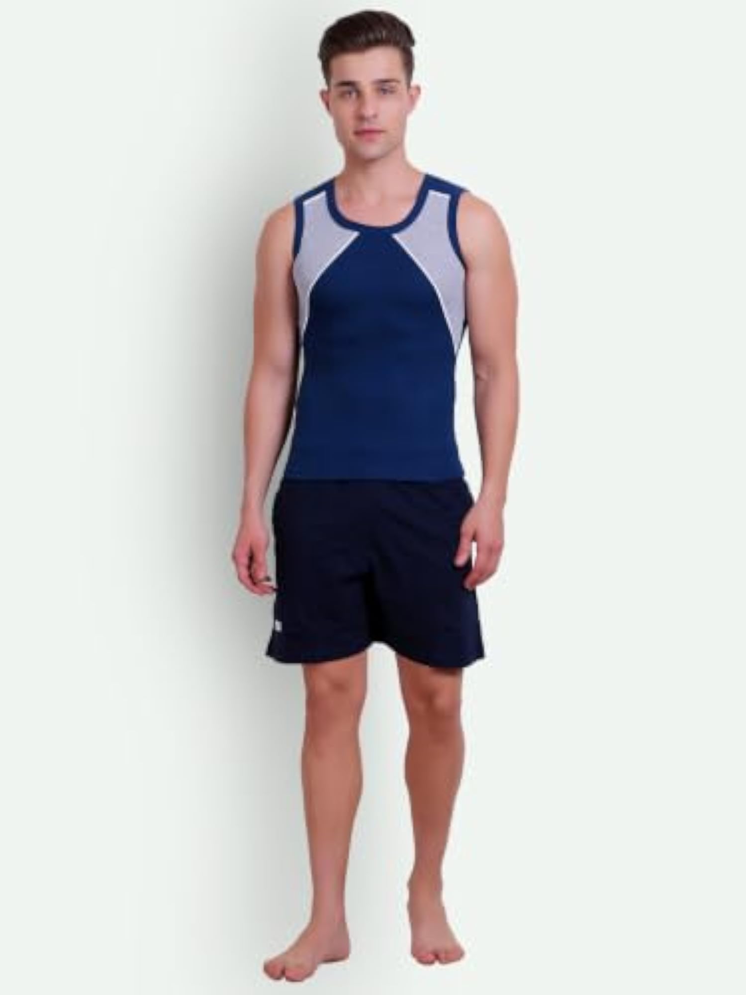 Solid Cotton Blend Shorts with Zipper & Back Pocket, Pack of 2