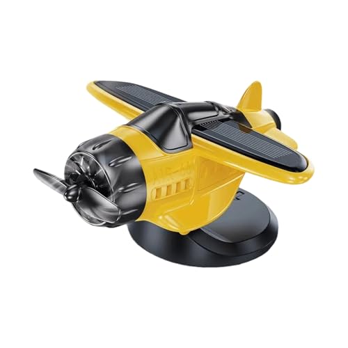 BABIBAOBEI Solar Whirling Aircraft Car Panel Decoration with Extreme Smooth Drift Turn Sustainable Vehicle Addition Creative Gift Concept Creative Aviation Gift Car Interior