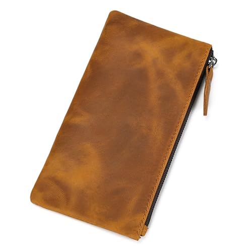 Mens Wallet Men's Wallet Vintage Clutch Bag Simple Leather Coin Purse RFID Blocking(Colour 3)