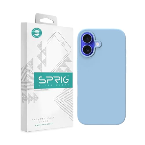 Image of SPRIG Compatible with iPhone 16 Premium SilkMag (Liquid Silicone Magnetic) Back Cover Drop Tested Shock Proof Mobile Case for Men, Women, Boys and Girls with Camera Protection (Blue)