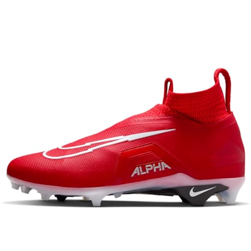 Image of Nike Alpha Menace Elite 3 White /Particle Grey /Opti Yellow /Black Mens Football Cleat.