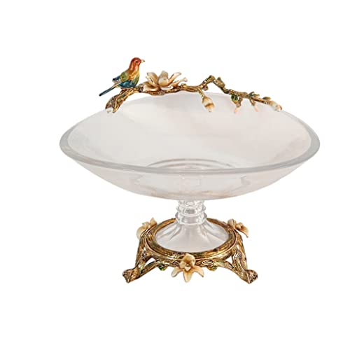 Seasd Enamel Crystal Glass Fruit Bowl Living Room Home Creative Wedding Ornaments #TOP17