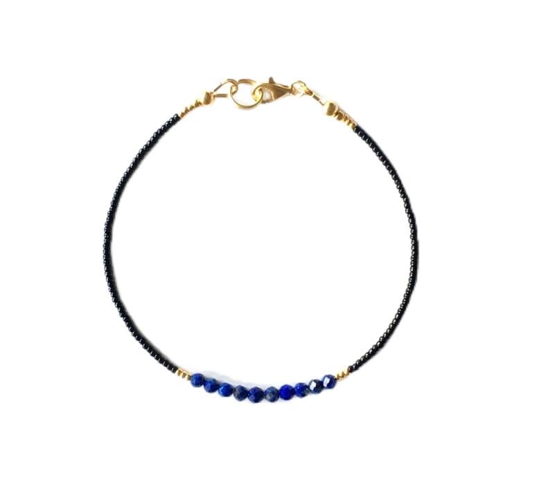Bracelet lapis lazuli 3mm mixte, le cadeau intemporel en pierre fine LCBR-4105