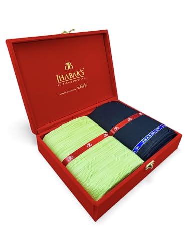 Image of JHABAK'S Unstitched Cotton Blend Solid Shirt & Trouser Fabric - 2.25 m Shirt Cloth - 1.20 m Pant Piece