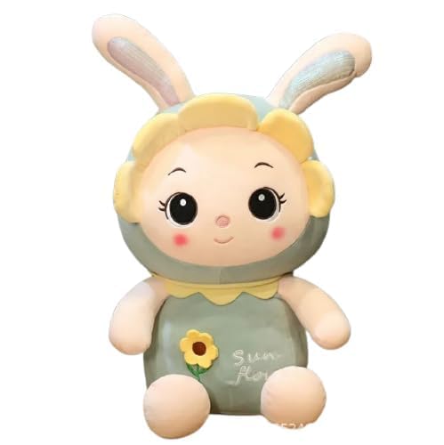 Image of Cute Sunflower Rabbit Bunny Stuffed Doll Plush Soft Toys Play for Kids Boys Girls, 35 cm