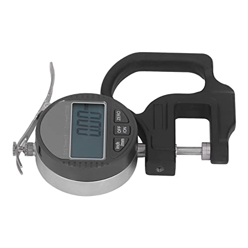 BinZyronic デジタル厚さゲージ LR44電池対応 ? 大画面ディスプレイで生地測定に便利、落下防止ボックス付き