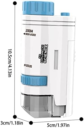 Child Microscope Handheld | Portable Microscope 200x Zoom - Microscope for Preschool Learning Science STEM Kit & Toy, Phone Holder, Scientific Microscope For Adult & Kid