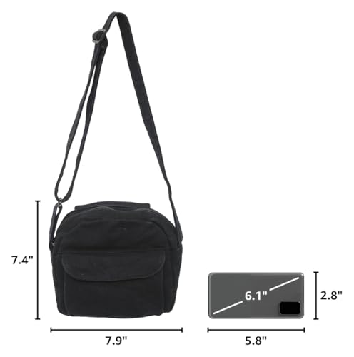 Image of Small Crossbody Bag Cute Purse Mini Canvas Crossbody Purse Phone bag
