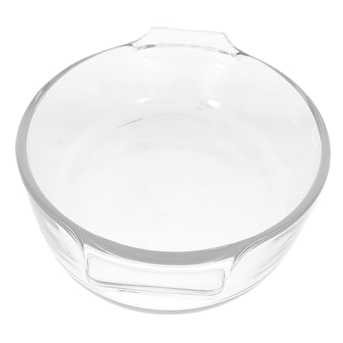 ULTECHNOVO Fuente de Vidrio para Hornear con Doble Asa Resistente al Calor para Cocina y Repostería Bandeja de Vidrio Duradera y Fácil de Limpiar
