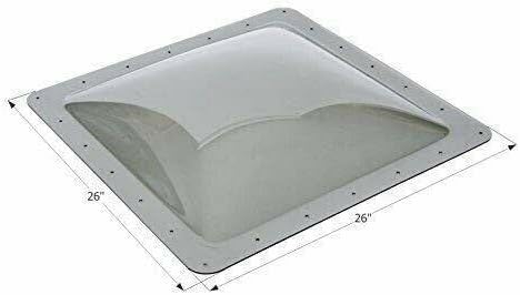 12121 26" x 26" Smoke Polycarbonate Skylight with 4" Bubble for Icon - SL2222
