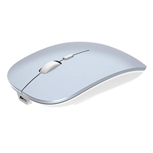 Flameer Portátil Recarregável Dual Mode Bluetooth5.0 Mouse E 2.4Ghz Para PC Laptop - Prata