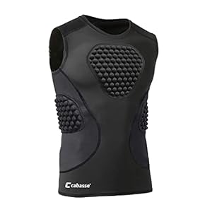 Youth Padded Protective Shirt, Chest Rib Protector Heart Guard Sternum Shirt for Football Paintball Baseball