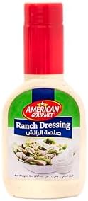 American Gourmet Ranch Dressing 8oz (237 ml). Elevate your salads, chicken wings, and vegetable platters with the creamy and flavorful kick of this dressing โ perfect for dipping or drizzling.