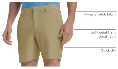 Image of M MAELREG Mens Golf Shorts 7 inch /9 inch Lightweight Quick Dry Water-Resistant Stretch Waistband Flat Front Casual Mens Dress Shorts